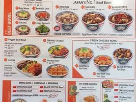 Menu Yoshinoya Plaza Kenari Kota Jakarta Pusat